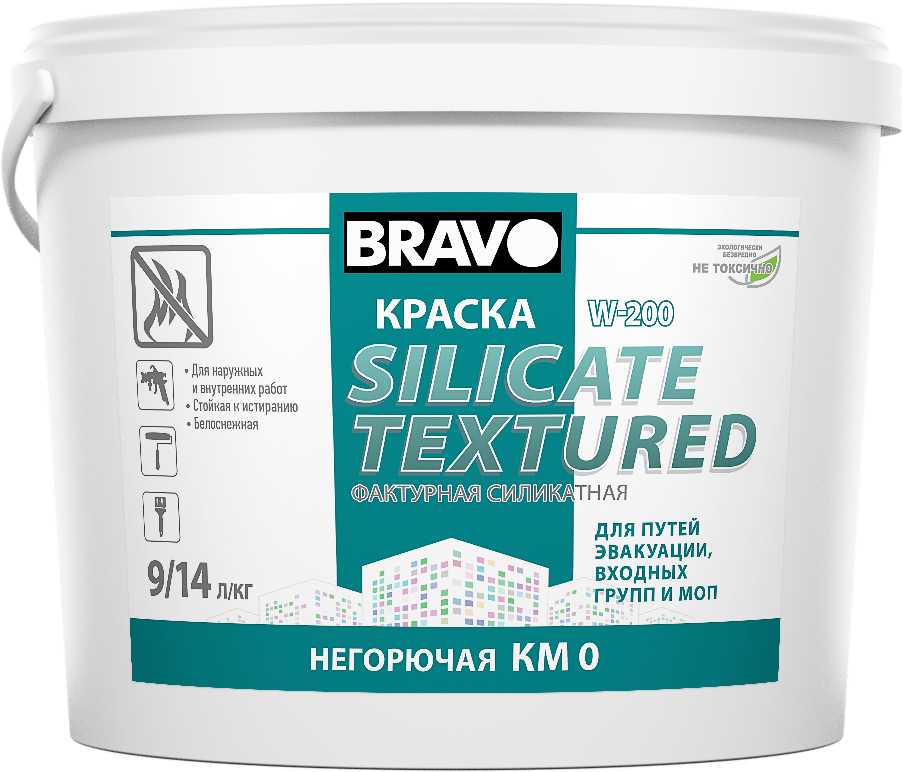 Краска "W-200 TEXTURED SILICATE" текстурная силикатная краска